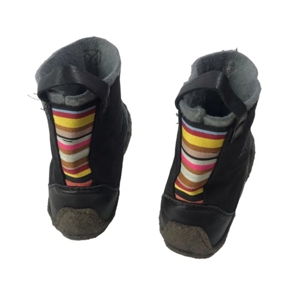 SOREL Fernie Nubuck Leather Wool Lined Stripe Boot size 8 women’s